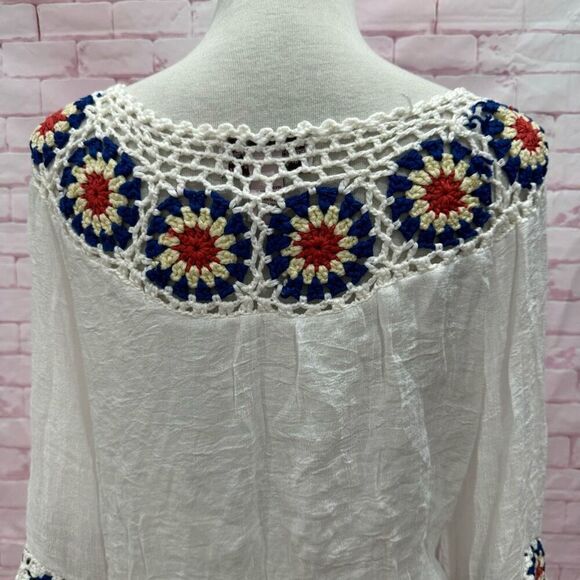 Oliver top boho crochet tunic top size XL - Picture 6 of 7